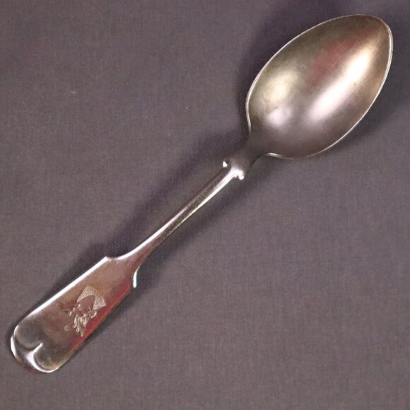 Brazil Silver Deer Elk Monogram Spoon Soup 6" long - Picture 1 of 8
